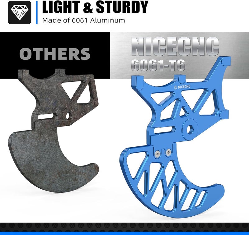 NICECNC Blue Rear Brake Disc Guard Protector Dual Caliper Mounting Designed Compatible with Surron Light bee X/S/ L1E Compatible with Segway X160 X260 See Fitmnet - Image 5